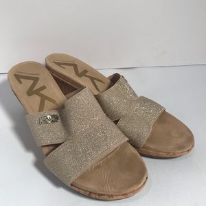 Anne Klein wedge sandals sz 10